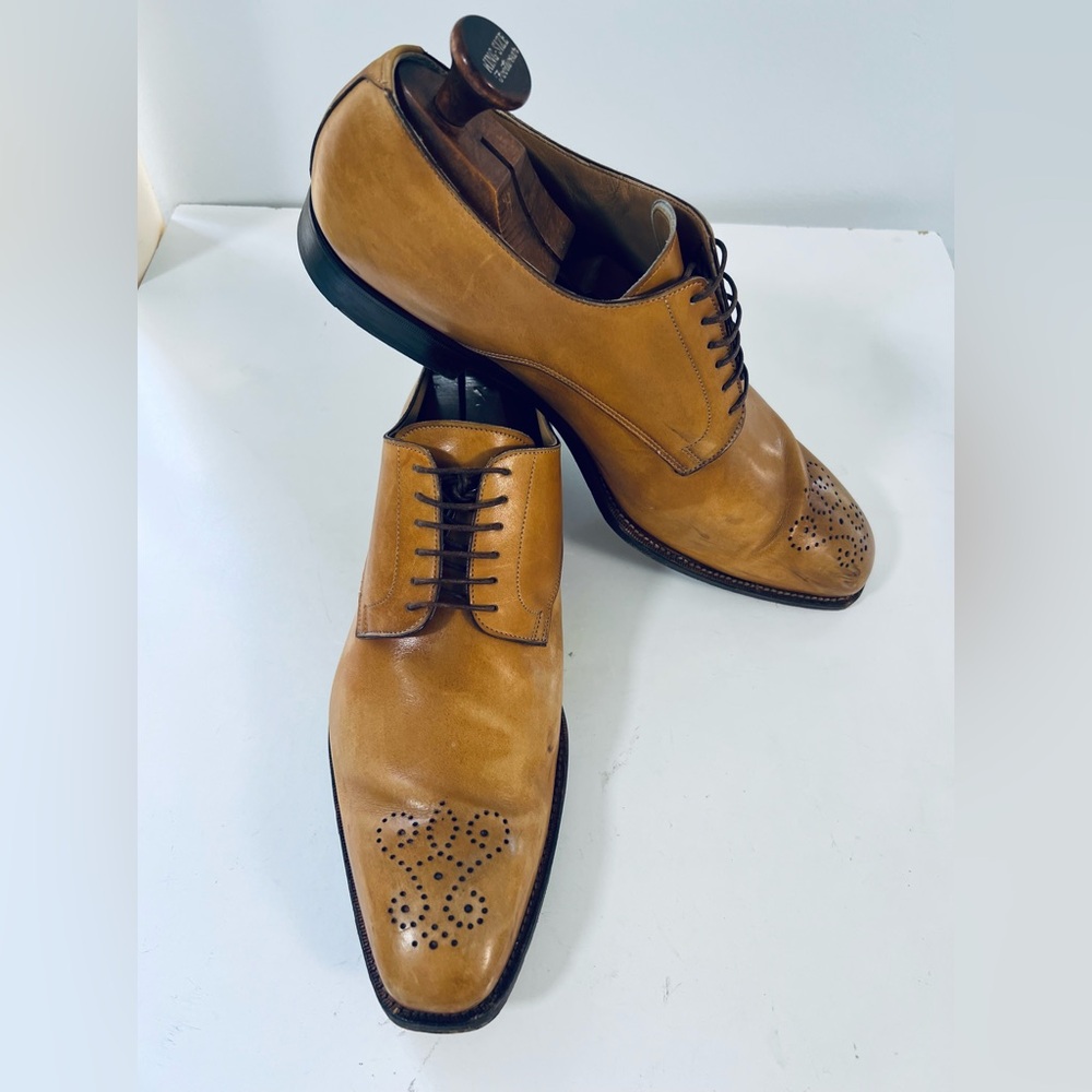 Romano martegani Men's Tan Leather Dress Shoes 14